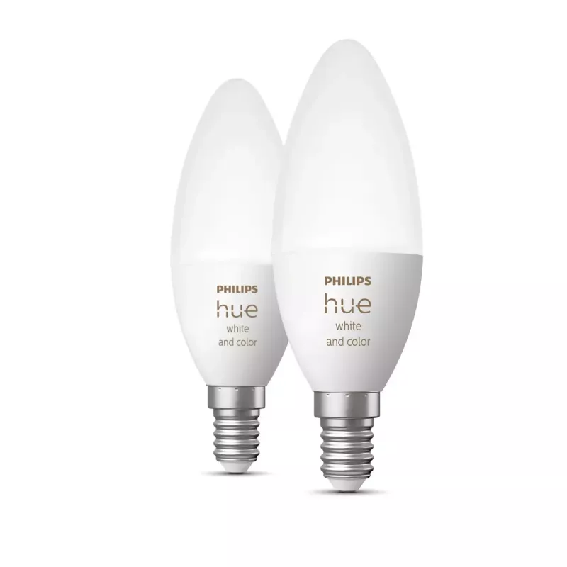 Älylamppu Philips Hue White and colour ambience Candle E14, Bluetooth/Zigbee, 5,3 W (2 kpl:n pakkaus)