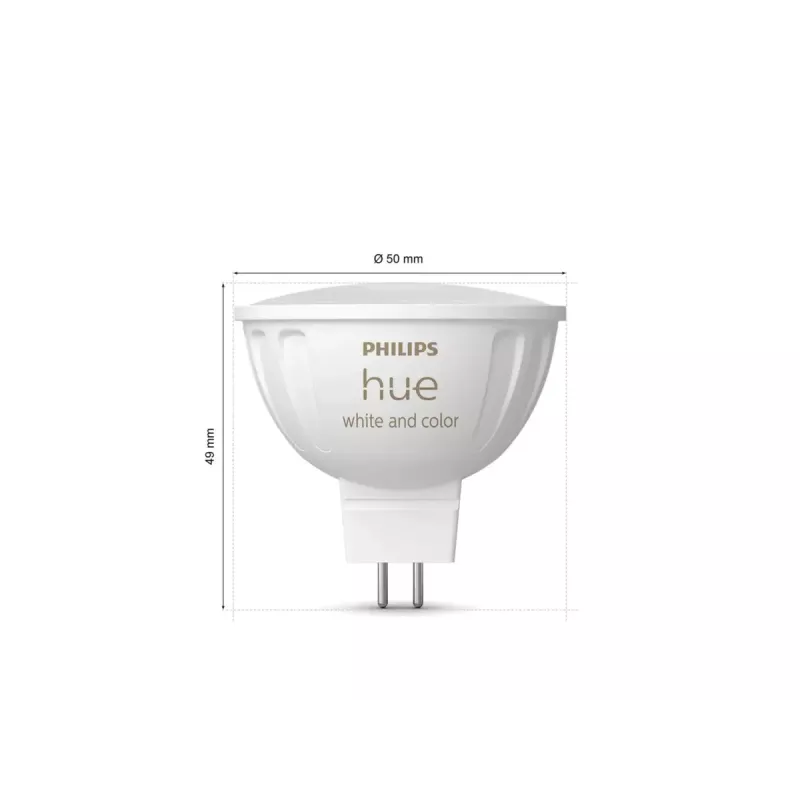 Philips Hue White & Color Ambiance MR16 GU5.3 älylamppu, 6,3 W, 2 kpl