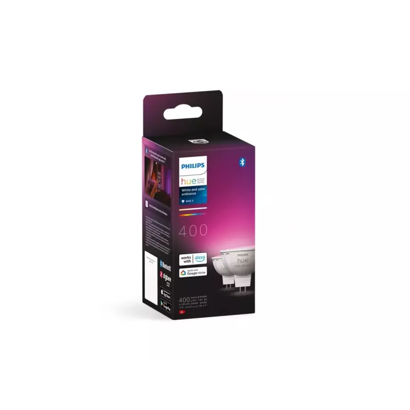 Philips Hue White & Color Ambiance MR16 GU5.3 älylamppu, 6,3 W, 2 kpl