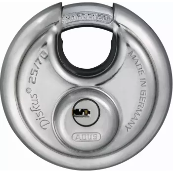 Discus-riippulukko ABUS 25/70 kd avainlukko 5 avainta 7 cm