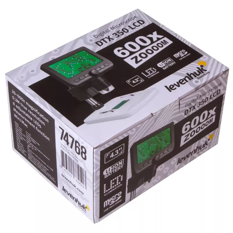 Digitaalimikroskooppi Levenhuk DTX 350 LCD 600-kertainen suurennus