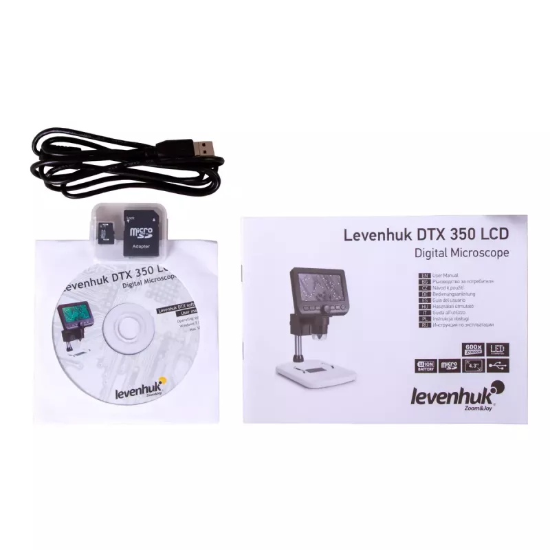 Digitaalimikroskooppi Levenhuk DTX 350 LCD 600-kertainen suurennus
