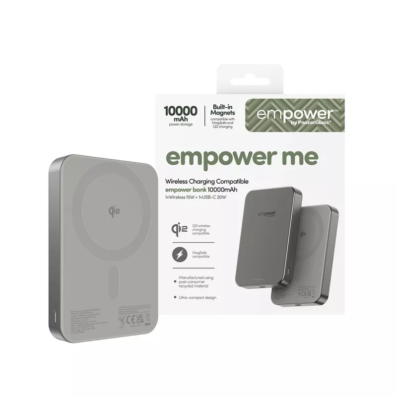 Varavirtalähde PanzerGlass empower by empower Bank 10000mAh Titanium