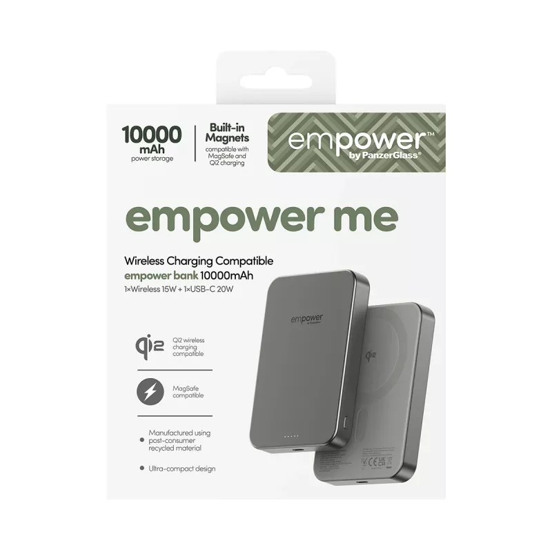 Varavirtalähde PanzerGlass empower by empower Bank 10000mAh Titanium