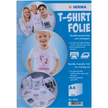 Vaatetussiirto HERMA 4524 lämpösiirto unisex 10 kpl