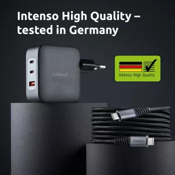 Virtalähde Intenso W100ACC+C520C 100W pikalaturi GaN musta