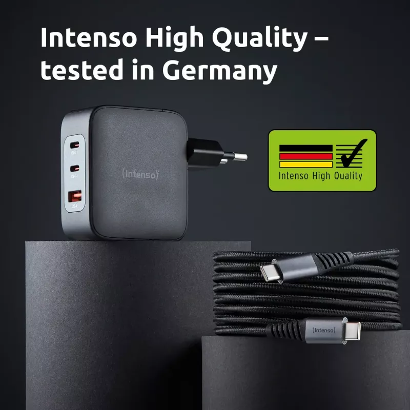 Virtalähde Intenso W100ACC+C520C 100W pikalaturi GaN musta