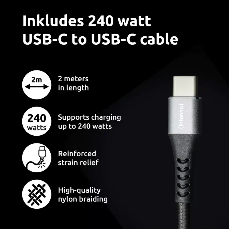 Virtalähde Intenso W100ACC+C520C 100W pikalaturi GaN musta
