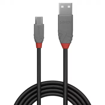 Lindy 3 m USB 2.0 Type-A–Micro-B kaapeli, Anthra Line