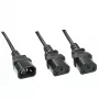 Lindy 1m IEC-jakokaapeli IEC C14 - 2 x IEC C13