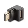 Lindy HDMI-pistorasia - HDMI-pistoke 90° kulmasovitin - alaspäin