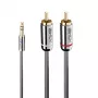 Lindy 2 m 3,5 mm RCA-audiokaapeliin, Cromo Line