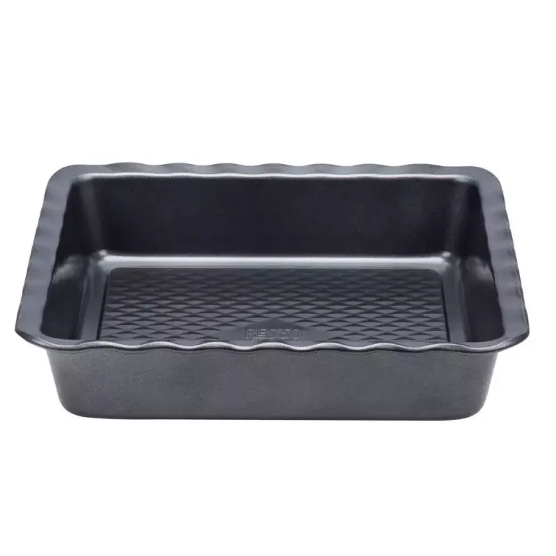 Lasagne-vuoka Resto Kitchenware 96115 suorakaiteen muotoinen hiiliteräs 255x255x50 mm