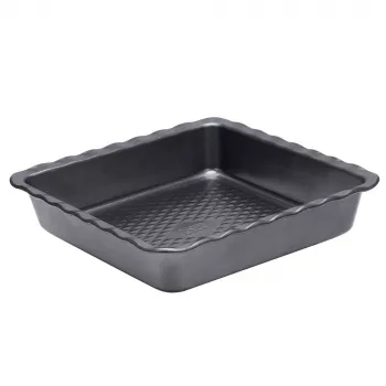 Lasagne-vuoka Resto Kitchenware 96115 suorakaiteen muotoinen hiiliteräs 255x255x50 mm