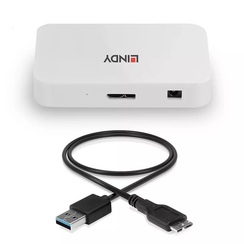 USB-keskitin Lindy USB 3.0 Hub Basic 4 Port