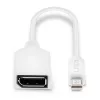 Lindy 0,20 m Mini DisplayPort - DisplayPort -sovitinkaapeli, 0,15 m, Mini DisplayPort, DisplayPort, uros, naaras, valkoinen