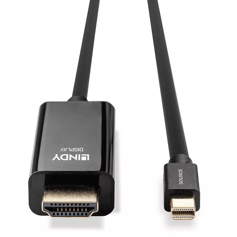 Lindy 2 m Mini DisplayPort - HDMI 10.2G -kaapeli