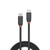 Lindy 1 m USB 3.2 Type-C - Type-C -kaapeli, 20 Gbit/s, Black Line