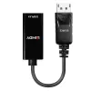 Lindy 41718 DisplayPort 1.2 – HDMI-sovitin, passiivinen, 4K30, 0,15 m, musta