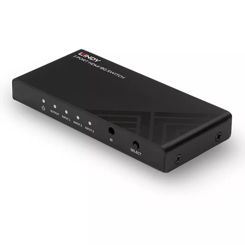 Lindy 3 portin HDMI 18G -kytkin