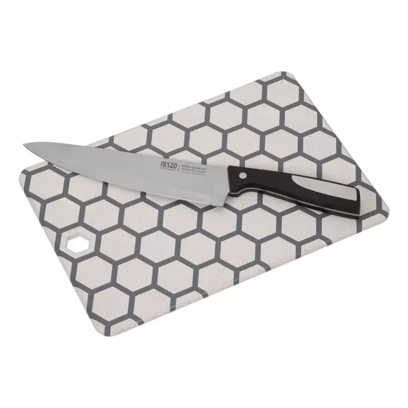 Leikkuulauta Resto Kitchenware 95403 suorakaiteen muotoinen muovi harmaa valkoinen