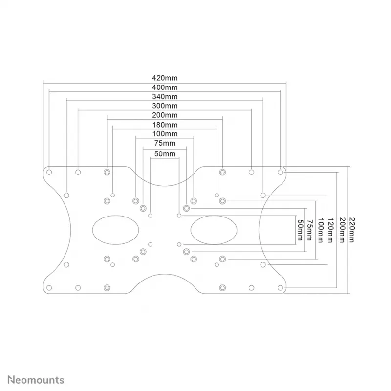 Neomounts FPMA-VESA400 VESA-sovitin 22-52 tuumaa