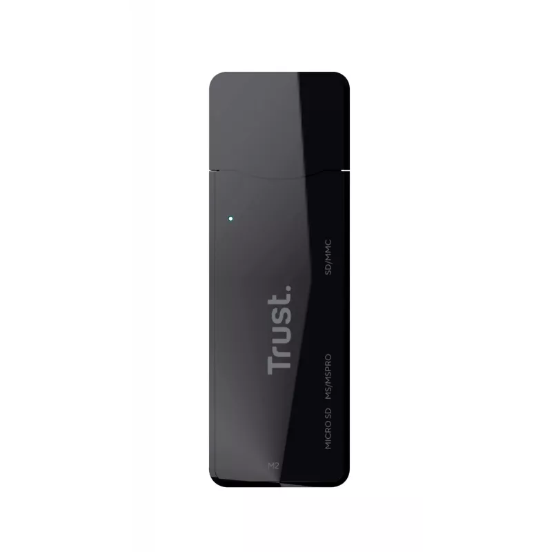 Trust Nanga 21935 kortinlukija, USB 3.1 Gen 1, Type-A, SD/microSD/MS, musta