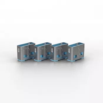 Porttitulppa Lindy USB-porttitulppa ilman avainta 10 kpl:n pakkaus värikoodi sininen
