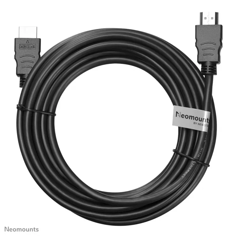 Neomounts HDMI15MM HDMI-kaapeli – 5 metriä, 5 m, HDMI tyyppi A (standardi), HDMI tyyppi A (standardi), 10,2 Gbit/s, musta