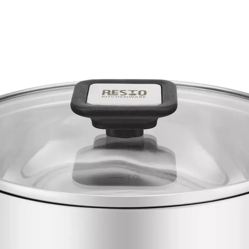 Resto Kitchenware Anser 2,5 l pyöreä kattila, musta, ruostumaton teräs