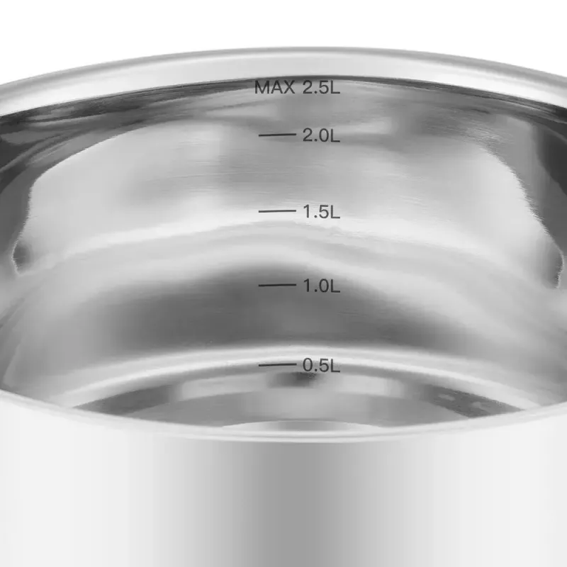 Resto Kitchenware Anser 2,5 l pyöreä kattila, musta, ruostumaton teräs