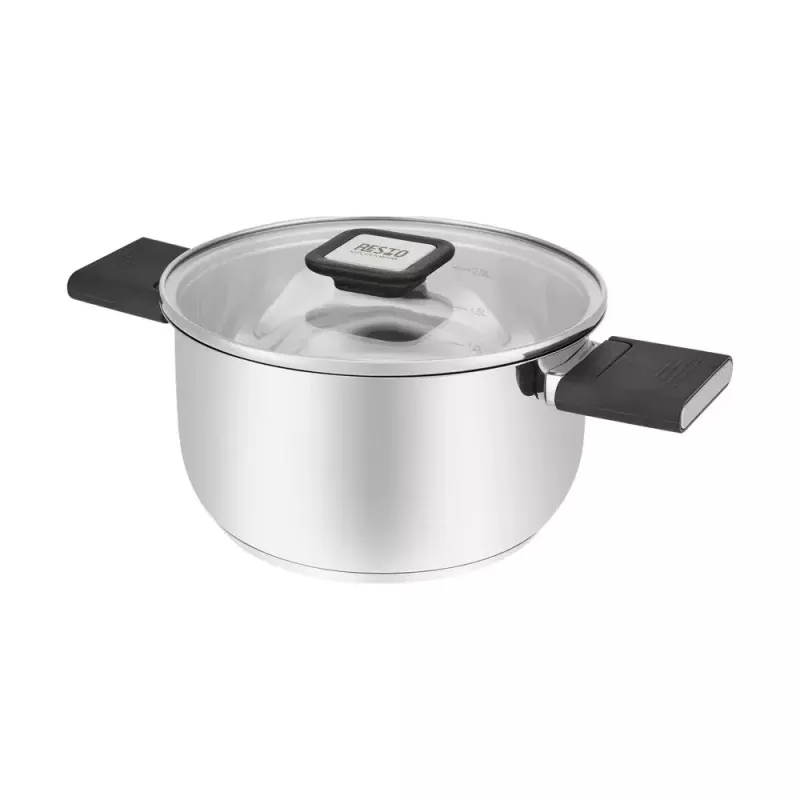 Resto Kitchenware Anser 2,5 l pyöreä kattila, musta, ruostumaton teräs