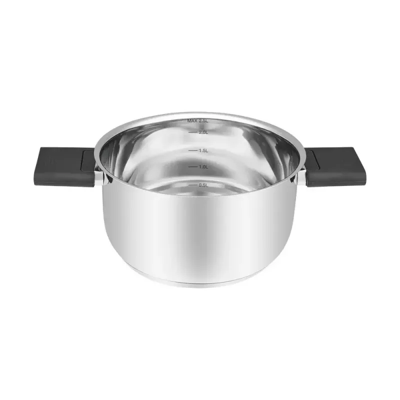 Resto Kitchenware Anser 2,5 l pyöreä kattila, musta, ruostumaton teräs
