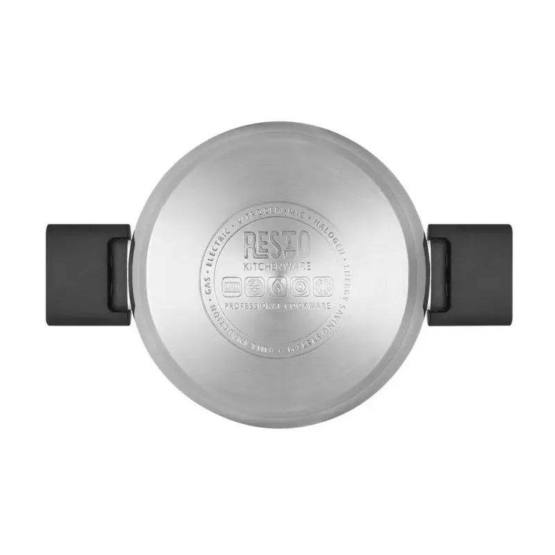Resto Kitchenware Anser 2,5 l pyöreä kattila, musta, ruostumaton teräs