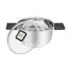Resto Kitchenware Anser 2,5 l pyöreä kattila, musta, ruostumaton teräs
