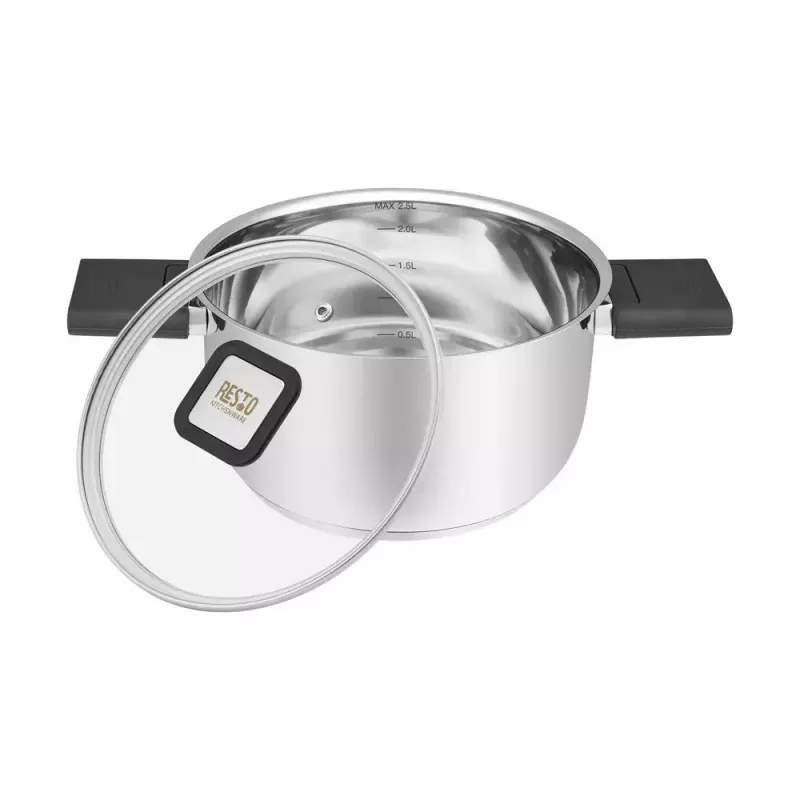Resto Kitchenware Anser 2,5 l pyöreä kattila, musta, ruostumaton teräs