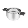 Resto Kitchenware Anser 2,5 l pyöreä kattila, musta, ruostumaton teräs