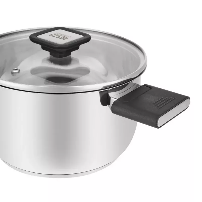 Resto Kitchenware Anser 2,5 l pyöreä kattila, musta, ruostumaton teräs