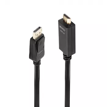 Lindy 5 m DisplayPort–HDMI 10.2G -kaapeli, 5 m, DisplayPort, HDMI Type-A (standardi), uros, uros, 3840 x 2160 pikseliä