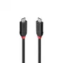 Lindy 1m USB4 240W Type-C-kaapeli, Black Line, 1 m, USB C, USB C, USB4 Gen 3x2, 40 Gbit/s, musta