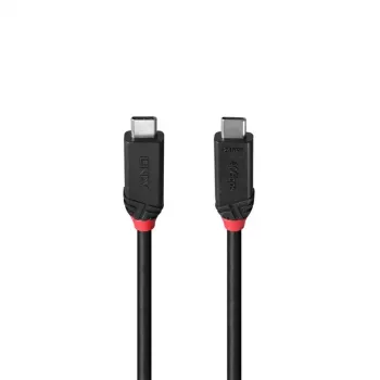 Lindy 1m USB4 240W Type-C-kaapeli, Black Line, 1 m, USB C, USB C, USB4 Gen 3x2, 40 Gbit/s, musta
