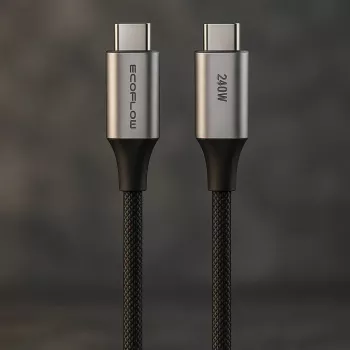 USB-C–USB-C-kaapeli EcoFlow EFA-240W-C-C-CABLE-EU, 240 W, nylonpunos