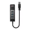 USB-keskitin ja Gigabit Ethernet -muunnin Lindy 43176