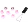 Näppäinhattu HyperX Rubber Keycaps -peliharrastelisävarustesarja roosa US-asettelu HyperX- ja Cherry MX -tyylisille kytkimille