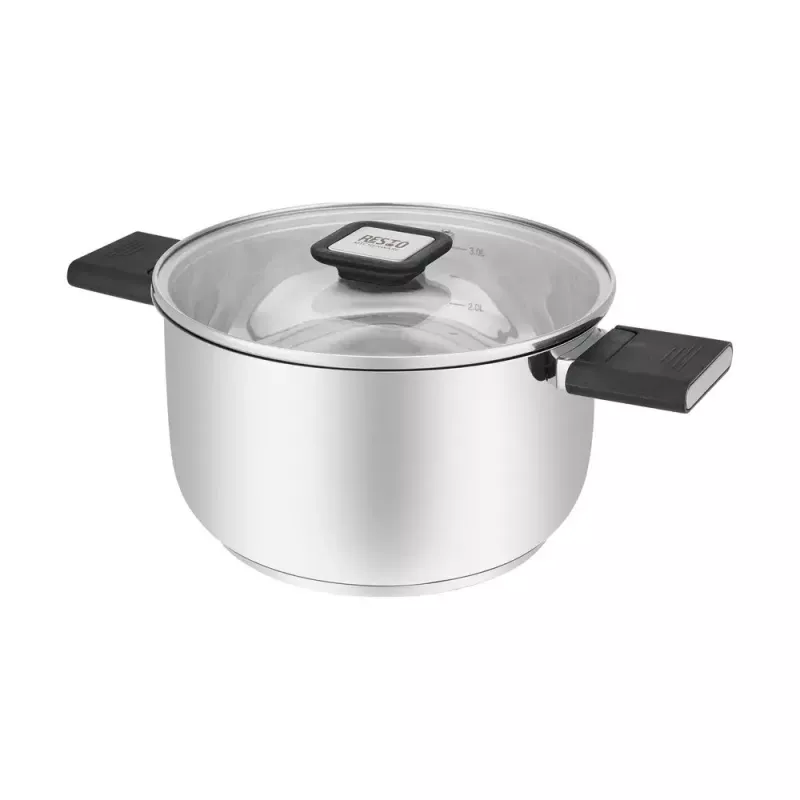 Resto Kitchenware Anser 3,2 L pyöreä musta ruostumaton teräs