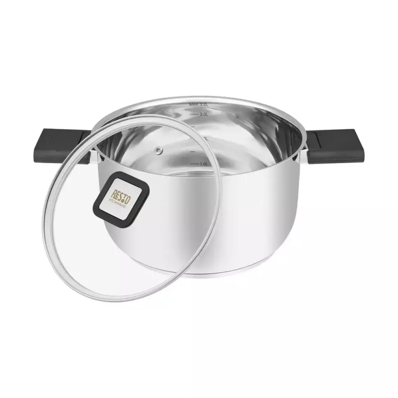 Resto Kitchenware Anser 3,2 L pyöreä musta ruostumaton teräs