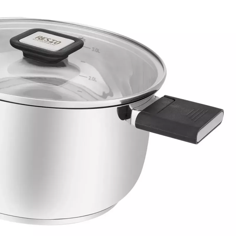 Resto Kitchenware Anser 3,2 L pyöreä musta ruostumaton teräs