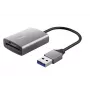 Trust Dalyx 24135 muistikortinlukija, USB 3.2 Gen 1, microSD/SD/SDHC/SDXC, hopea