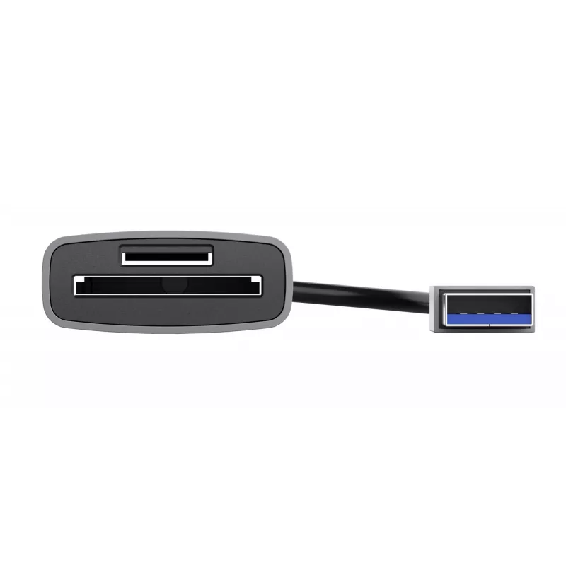 Trust Dalyx 24135 muistikortinlukija, USB 3.2 Gen 1, microSD/SD/SDHC/SDXC, hopea