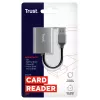 Trust Dalyx 24135 muistikortinlukija, USB 3.2 Gen 1, microSD/SD/SDHC/SDXC, hopea